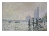 The Thames Below Westminster Giclee Print by Claude Monet