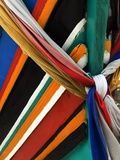 Ribbons Tied to Boat Prow for Good Luck Photographic Print by Jeremy Horner