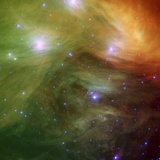 Pleiades Seen Through Nasa's Spitzer Space Telescope Photographic Print