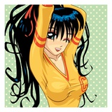 Anime Cheerleader Giclee Print by Harry Briggs