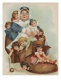 Trade Card with the Old Woman Who Lived in a Shoe Giclée-Druck von Paper Rodeo