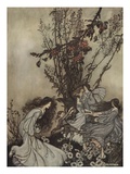 Fairies Never Say, 'We Feel Happy'; What They Say Is, 'We Feel Dancey' Giclée-Druck von Arthur Rackham