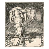 Illustration of the Lady of Shalott by William Holman Hunt Reproduction procédé giclée