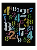 Assortment of Stenciled Letters Giclée-Druck