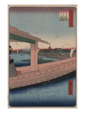 Distant View of Kinryu-zan Temple and Azuma Bridge reproduction procédé giclée par Ando Hiroshige