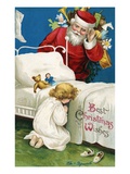 Best Christmas Wishes Giclee Print by Ellen H. Clapsaddle