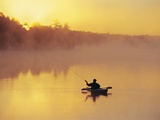 Fly-fishing in Lake Muskoka, Ontario Photographic Print by Henry Georgi