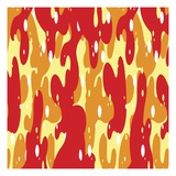 Orange Camo Giclee Print by Tristan Eaton