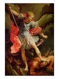 The Archangel Michael Defeating Satan Wydruk giclee autor Reni Guido