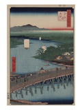 Great Bridge at Senju reproduction procédé giclée par Ando Hiroshige