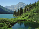 Lake Josephine and Grinnell Point Fotografie-Druck von James Randklev
