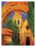 Ornate Ruins Overgrown with Foliage Giclee Print