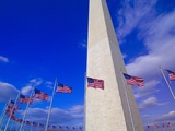 Flags Surrounding the Washington Monument Lámina fotográfica por Blaine Harrington