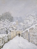 Snow at Louveciennes Lámina fotográfica por Alfred Sisley