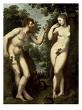 Eve et Adam reproduction procédé giclée par Peter Paul Rubens