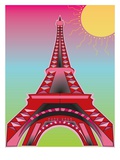 Low Angle View Of Eiffel Tower Lámina giclée