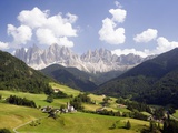 Funes Valley and the Dolomites Fotografisk tryk af José Fuste Raga