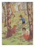 Primroses and Violets Giclee Print by K. Nixon