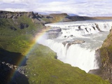 Rainbow over Gulfoss Waterfall Photographic Print by Frank Lukasseck