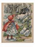 The Wolf Finds Little Red Riding Hood Giclee Print