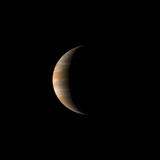 Crescent Jupiter with the Great Red Spot. Fotografisk trykk av Michael Benson Crescent Jupiter with the Great Red Spot. Fotografisk trykk av Michael Benson