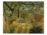 Tiger in a Tropical Storm (Surprised!) reproduction procédé giclée par Henri Rousseau