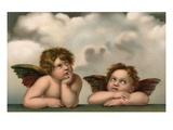 Postcard of Cherubim After a Detail of Sistine Madonna Giclee Print by Raphael 