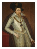 Portrait of James I of England Giclee Print by John De Critz The Elder
