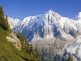 Aiguilles de Mont Blanc, Aguilles du Midi and Glacier des Bosson Photographic Print by Frank Lukasseck