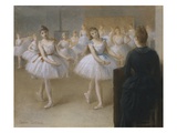 The Dance Lesson Reproduction procédé giclée par Pierre Carrier-belleuse