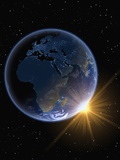 Electric Lights on Europe and Africa Photographie par Kulka 