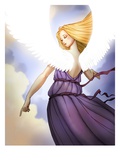 Angel Pointing Giclée-Druck von Harry Briggs