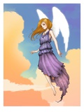 Angel In The Clouds Giclee-trykk av Harry Briggs