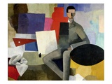 The Seated Man, or The Architect reproduction procédé giclée par Roger de La Fresnaye