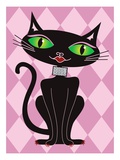 Cat Wearing Diamond Collar Giclee Print
