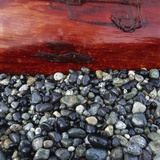 Log on Pebbles Photographic Print by Micha Pawlitzki