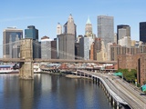 Lower Manhattan Skyline and Brooklyn Bridge Photographic Print by Alan Schein