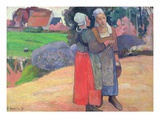 Breton Peasant Women Giclee Print by Paul Gauguin