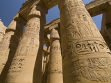 Columns with Hieroglyphs at Karnak Temple Photographic Print by Bob Krist