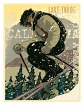 Man Skiing in Lake Tahoe Giclee Print by Bill Derrick