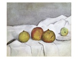 Fruit on a Cloth Giclee Print by Paul Cezanne