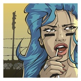 Anime Girl Giclée-Druck von Tristan Eaton