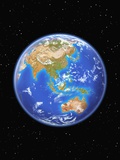 View of Asia and Australia from Space Photographic Print by Kulka 