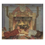 Illustration of Children Thinking About Santa Claus by Douglass Crockwell Giclee Print