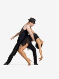 Two dancers performing salsa Fotografie-Druck