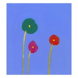 Three flowers Giclee-trykk av Marie Bertrand