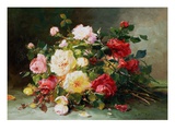 A Bouquet of Roses Giclee Print by Eugene Henri Cauchois