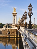 Pont Alexandre-III and Dome des Invalides over Seine river Photographic Print by Rudy Sulgan