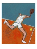 Man Playing Tennis Giclee-trykk av Marie Bertrand