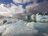 Icebergs Near Sveabreen Glacier in Nordfjorden Photographic Print by Paul Souders